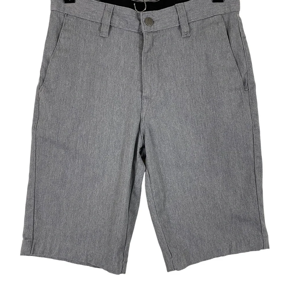 VOLCOM Mens Chino Shorts True To This Size 28 Gray Pockets Cotton Blend